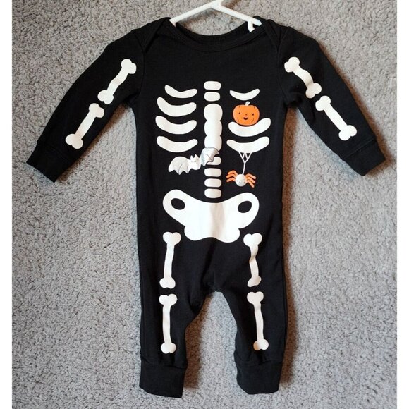 Carter's Other - Carter's Baby Halloween Black Skeleton Bones One Piece Costume Baby Size 6M